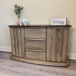 Refinished Mid Century Entryway Table/Buffet/Console