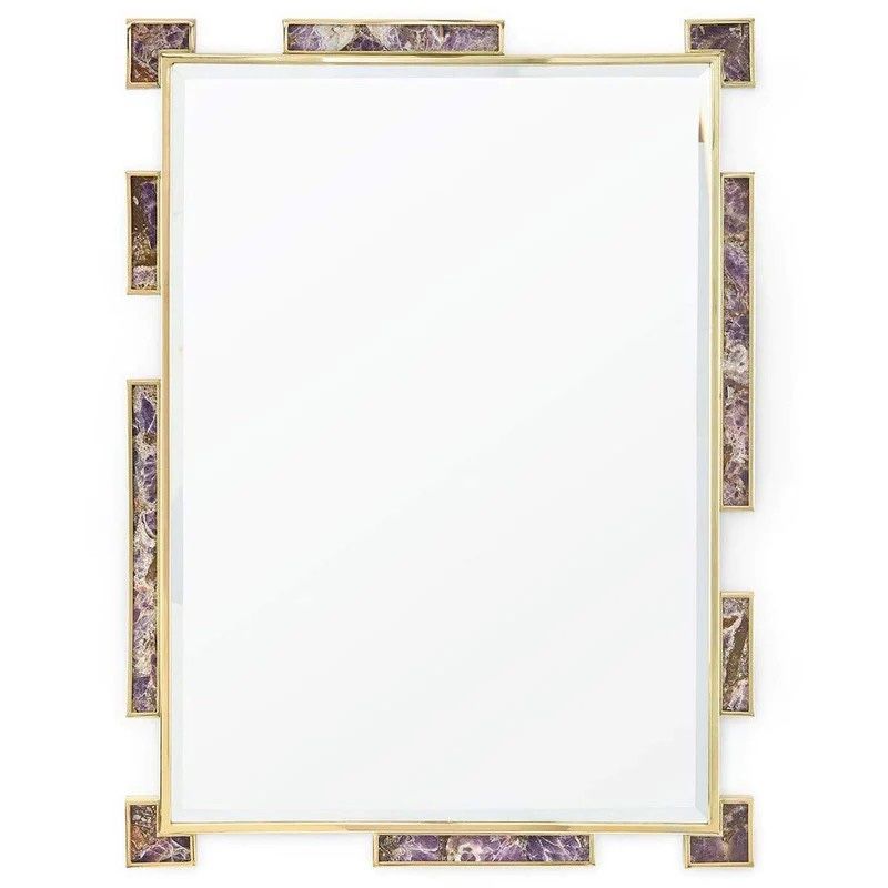 Mirror  Large House Thalia Amethyst Brass Framed Mirror 