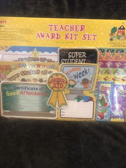 Teacher Stickers School Not Cards Award Kit