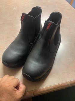 Black Leather Chelsea Work Boots