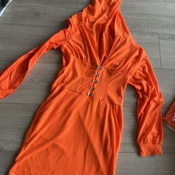 Orange Corset Dress