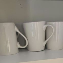 10 White Mug Set