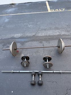 200+ LB Cast Iron Weight Set – York Plates & Barbell