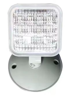 Commercial Electric 1.2-Watt Single Head Integrated LED Gray Emergency Remote Head Light