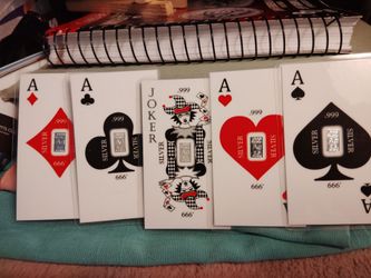 5 card set/fractional silver bar