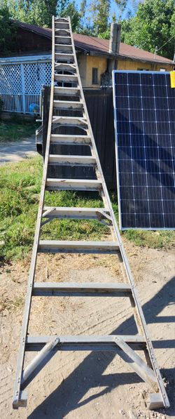 18 step aluminum ladder