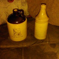 1800's Beer Bottle 1950s Liquor Jug