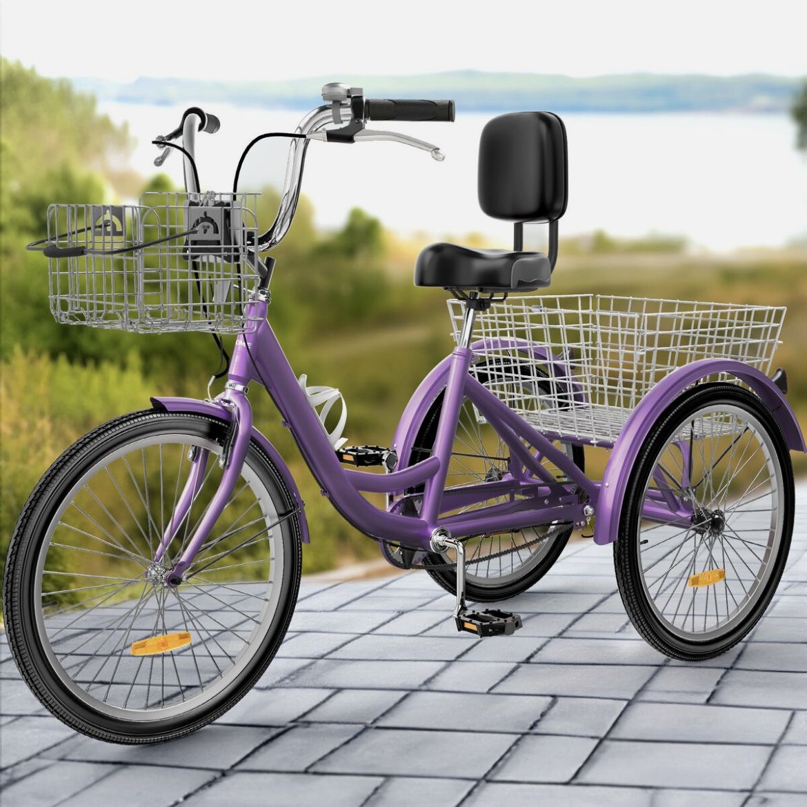 Adult Tricycle, 24 Inch 3 Wheel Bikes.