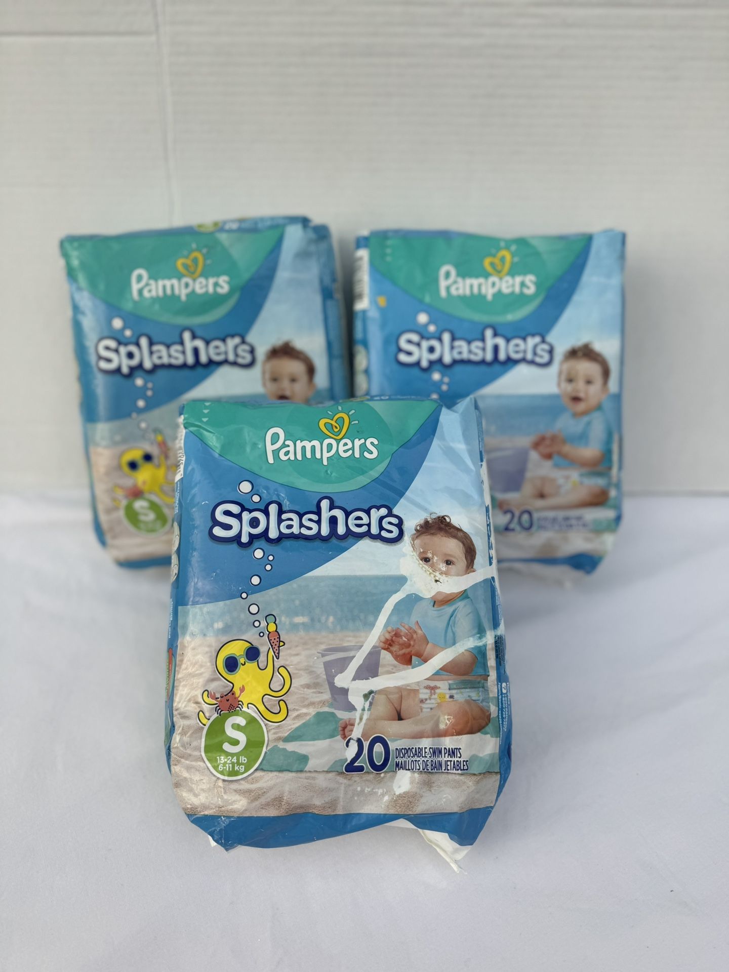 Pampers Splasher Disposable Swim Diapers Size Small 3 pack