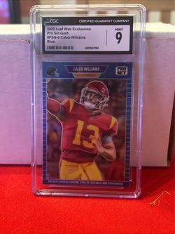 Caleb Williams 2023 Leaf Pro Set Gold Blue CGC 9