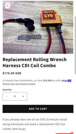 Ruckus GY6 CDI/coil Combo harness