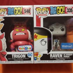 Teen Titans Go Funko Pops Collection Raven And Trigon 