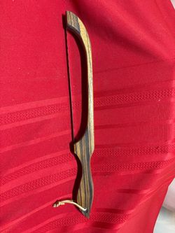Wooden Fiddle Bow Bread Knife w/ Serrated Blade 15.5  Inch Length