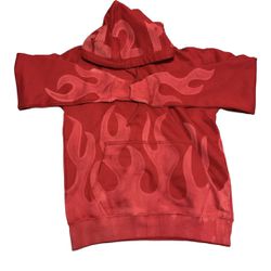 Hell2pay Red Flames Hoodie Size Small 