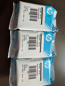 HP printer ink, one black two tricolor