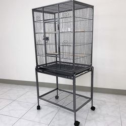 $90 (New in box) Large 53” bird cage for parakeet parrot cockatiel canary finch lovebird, size 24x17x53”