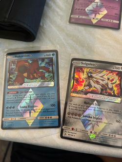 Pokémon Prism Star Volcanion & Solgaleo Holo Cards