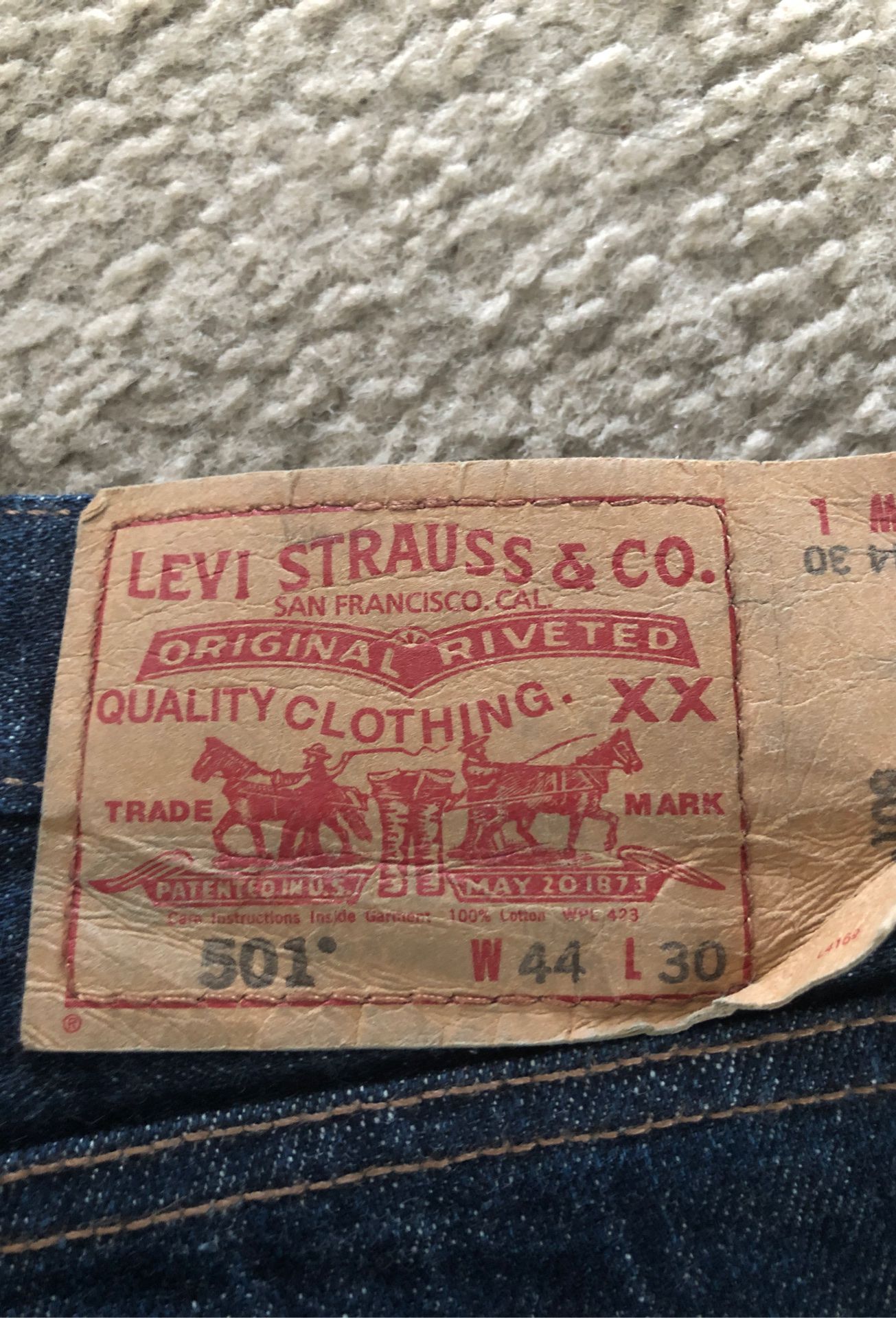 Levi Strauss dark blue wash jeans