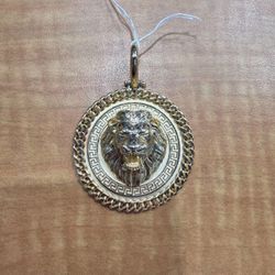 14k Solid Lion Pendant
