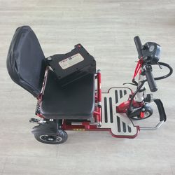 Foldable Portable Electric Travel Scooter RED Enhance Mobility Triaxe Cruze