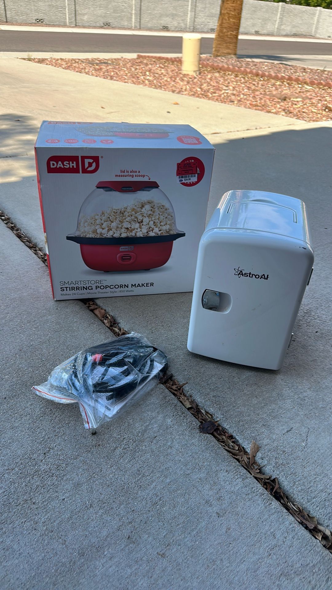 Combo Mini Travel Fridge And Popcorn Maker