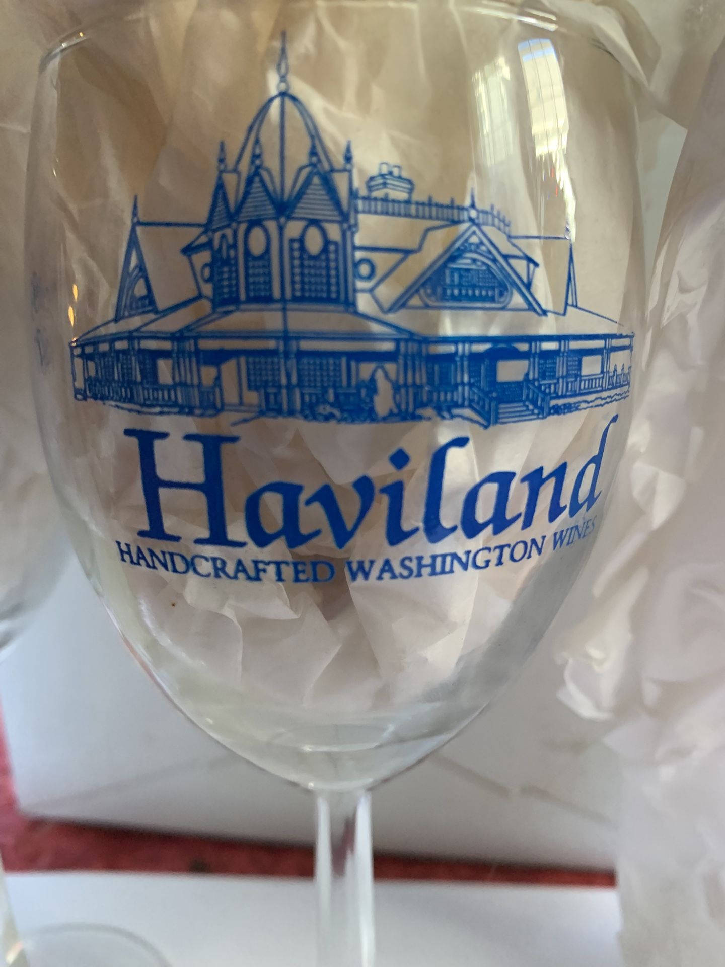 Vintage Wine Glasses (4) Haviland Winery