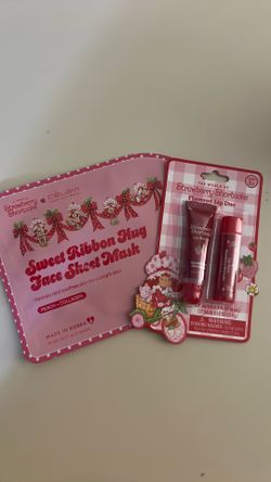 Strawberry shortcake, facemask and lip duo