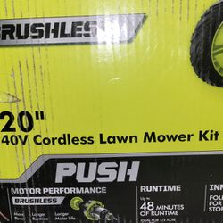 Ryobi 40V 20" Push Lawn Mower - mower only 