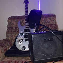 Spectrum Guitar With Case And Amp