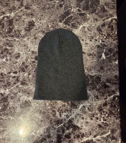charcoal grey acrylic knit beanie