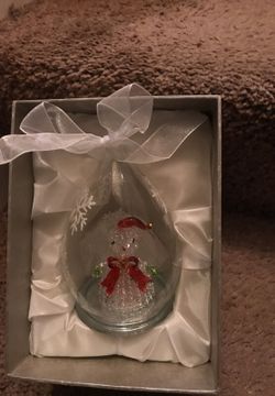 Glass snowman
