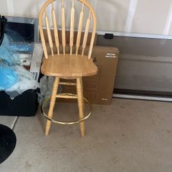 Solid Wood Barstool 26.5” Tall Seat