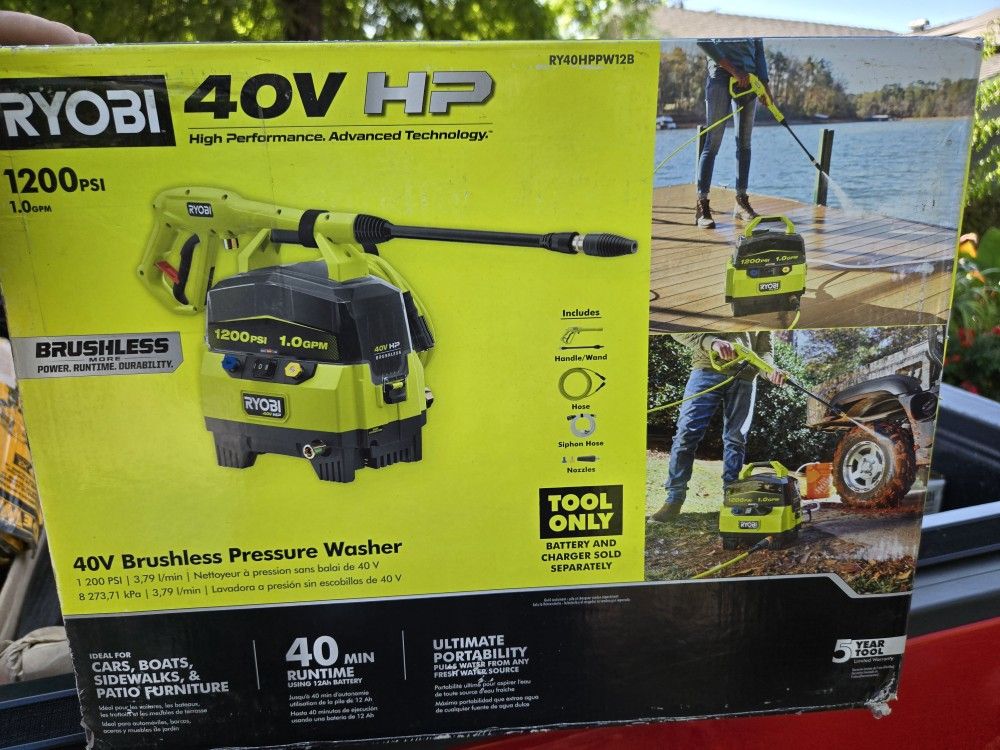 Ryobi 1200w Pressure Washer Battery Powered
