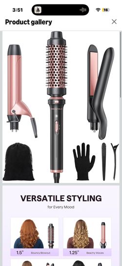  3 in 1 Curling Wand Set