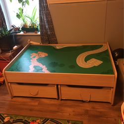 Train Table With Drawers 