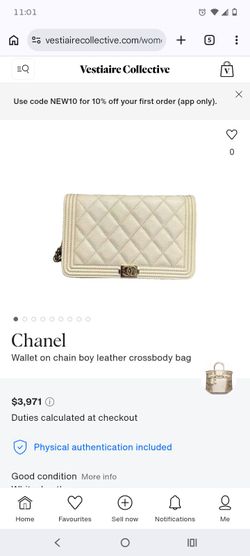 Channel Wallet on Chain Boy Leather Crossbody Bag! (New)!