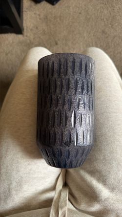 Dark Blue Textured Glass Vase