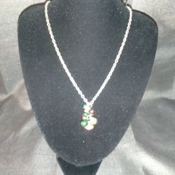 Christmas Jingle Bell Charm Necklace 14"