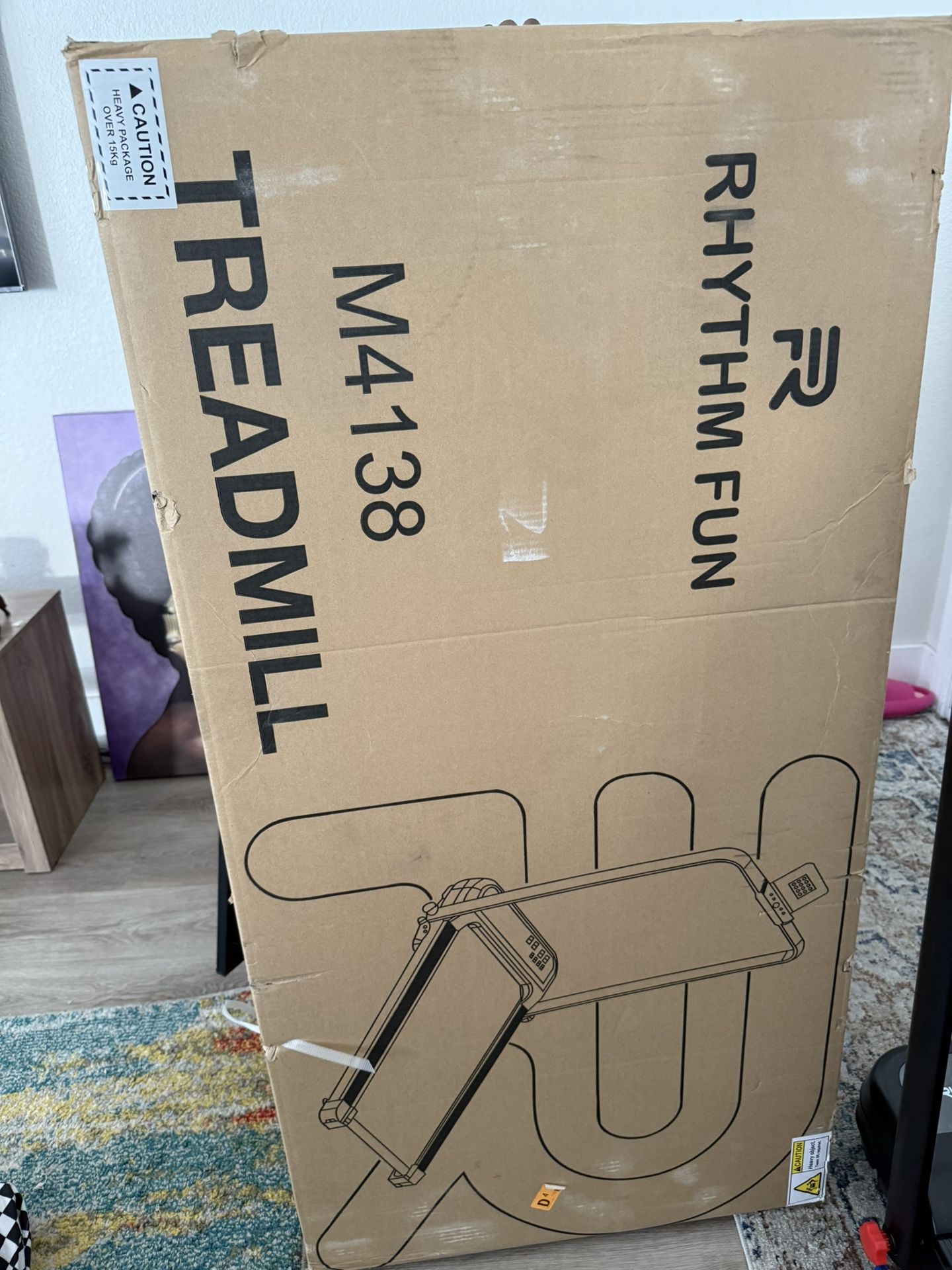 Treadmill and free weights deal.