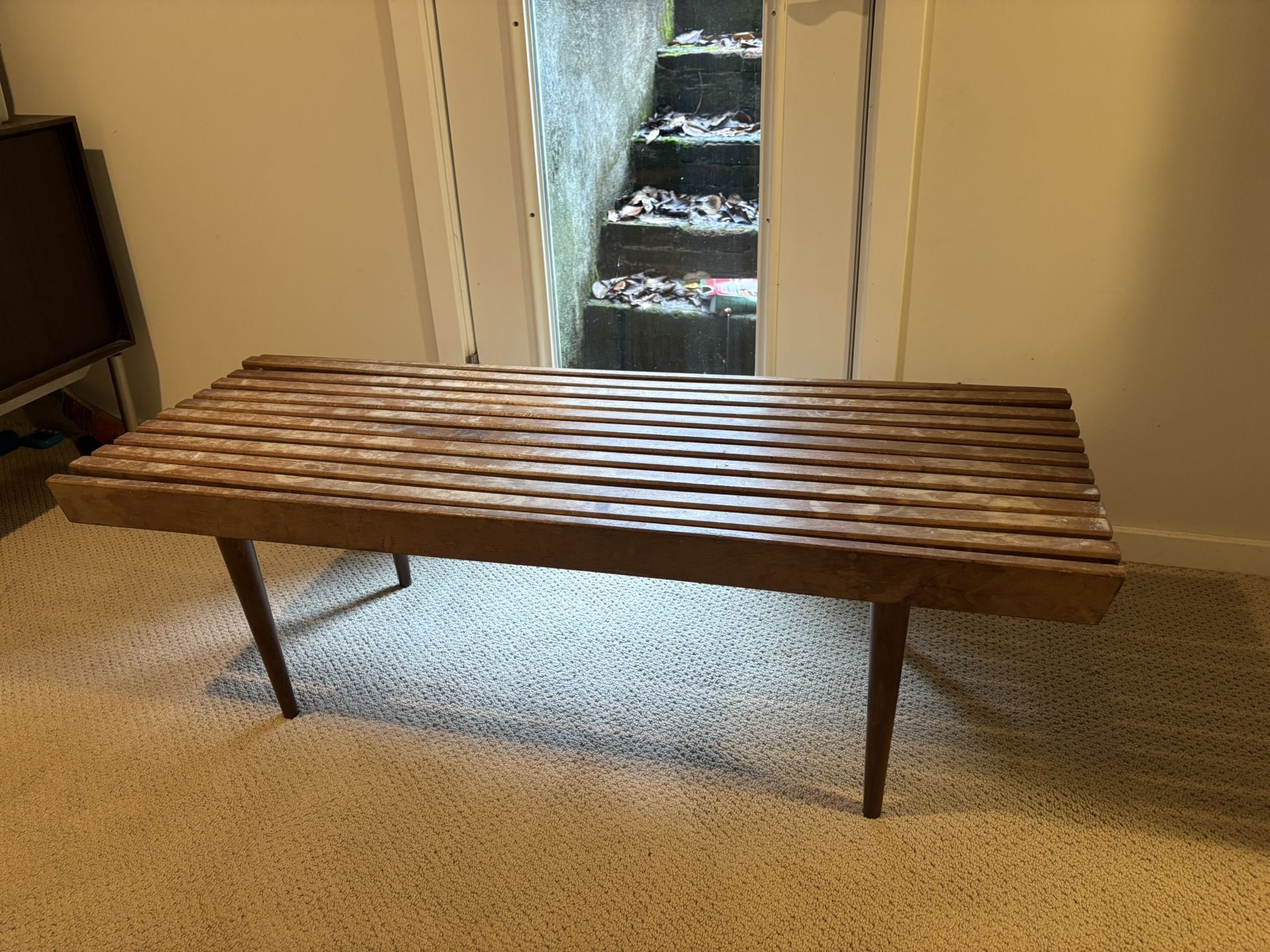Vintage Mid-Century Slatted Coffee Table