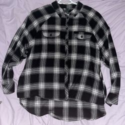 Black and White Plaid Flannel