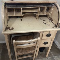 Antique Child’s Desk And Chair 
