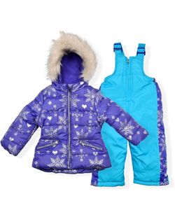 Snow Pants and Ski Jacket Water-Resistant Snowsuit For Kids Winter Jacket For Girls
