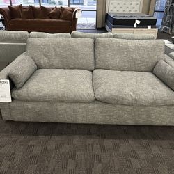Gray Linen Cloud Sofa 