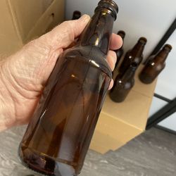 Amber Beer Bottles, 12oz