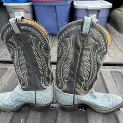 Vintage Tony Lama Blue Cowboy Boots Men’s Size 8.5