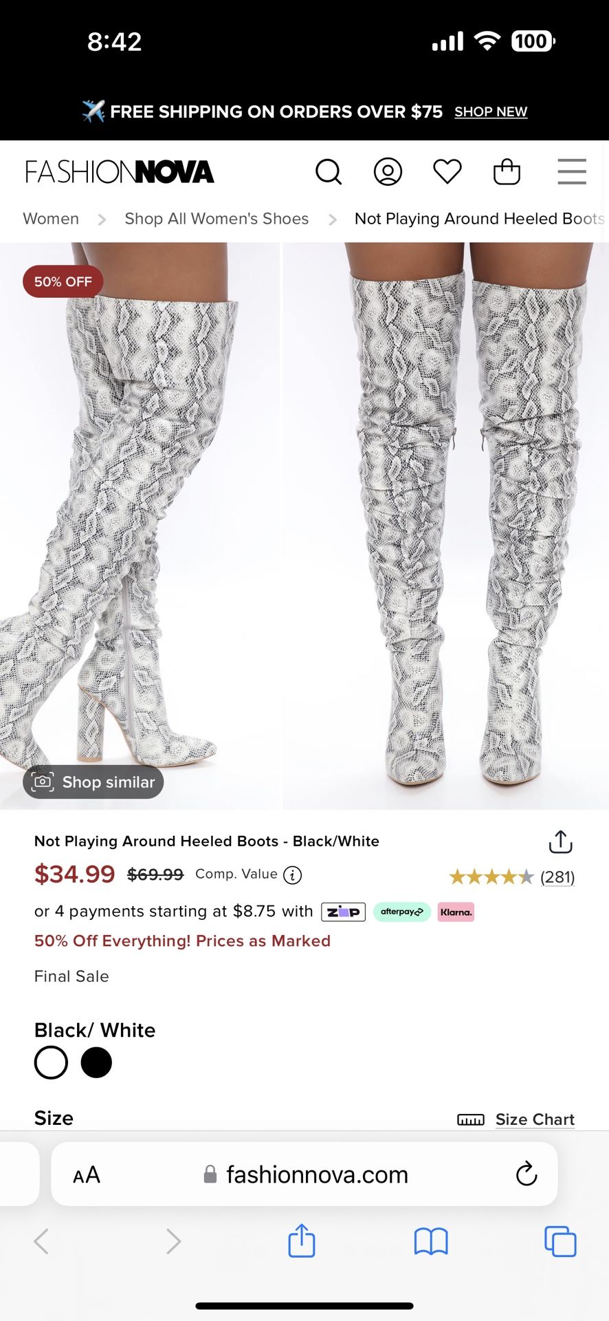 Thigh High Snake Boots