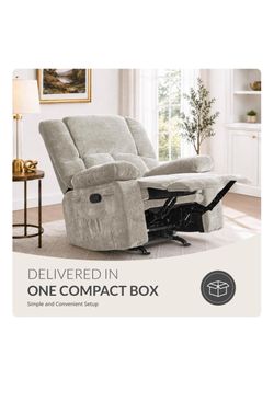Light Gray Fabric Recliner Chair