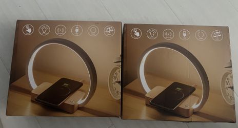 Bedside Lamp 10W Wireless Charging LED Table Lamp with Touch Control Desk Lamp Eye Protection Reading Lamp Suitable for Kids, Adults, Home, Dormitory 