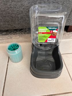 Dog feeder and paw cleaner $5 for both